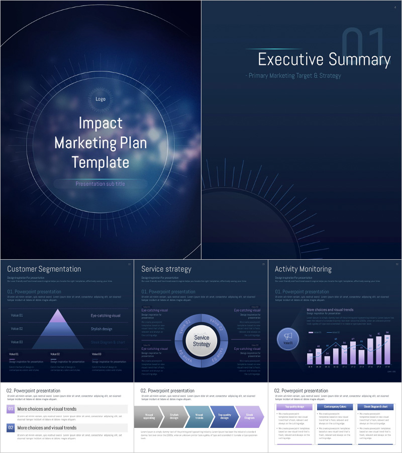 임팩트 마케팅 기획서 세로형 템플릿
