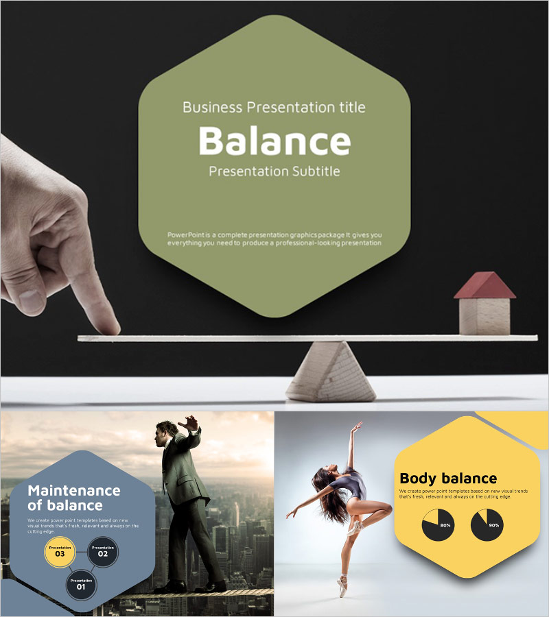 조화를 테마로 한 피피티 Balance PPT – 감성디자인의 완벽한 조화