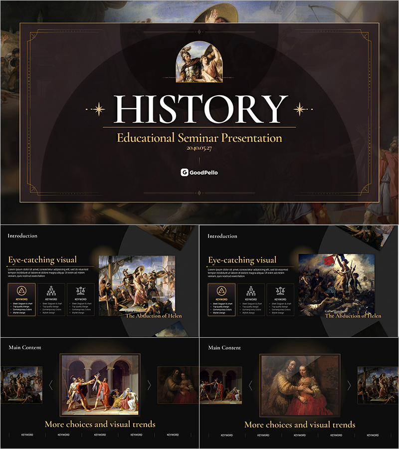 Moving History Education PowerPoint Template – Visually Convey Historical Messages with Smooth Slides