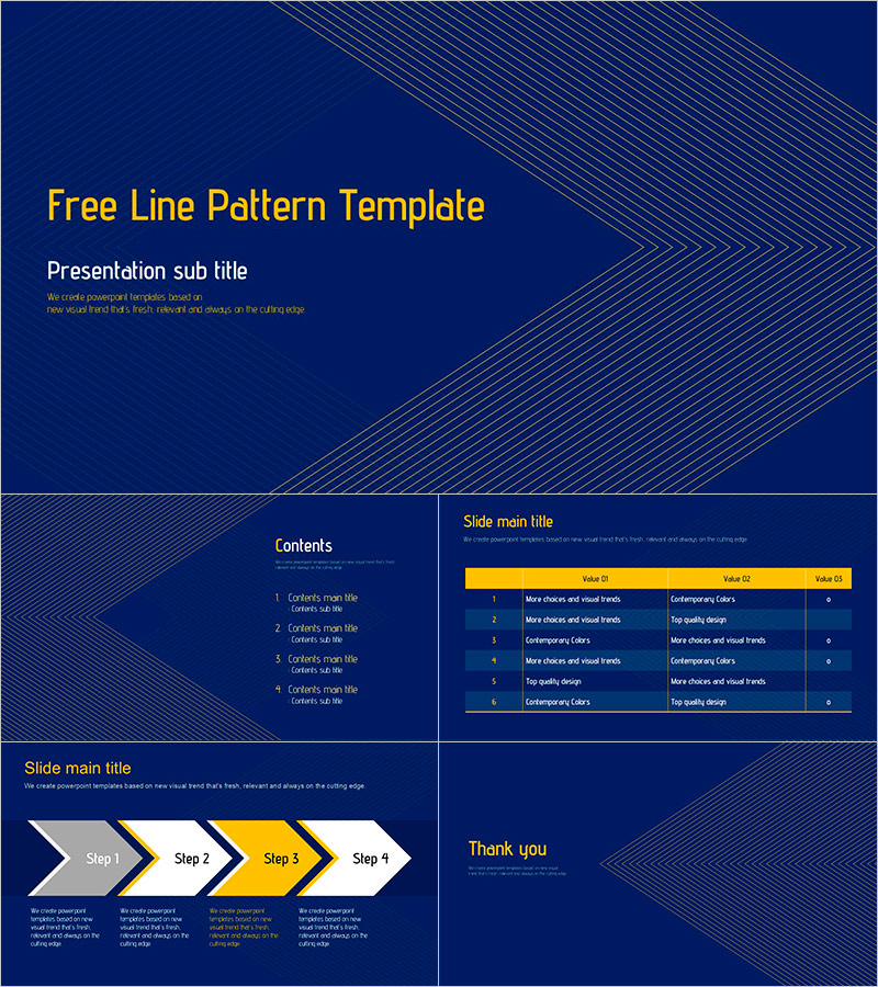Stylish Free Line Pattern Template