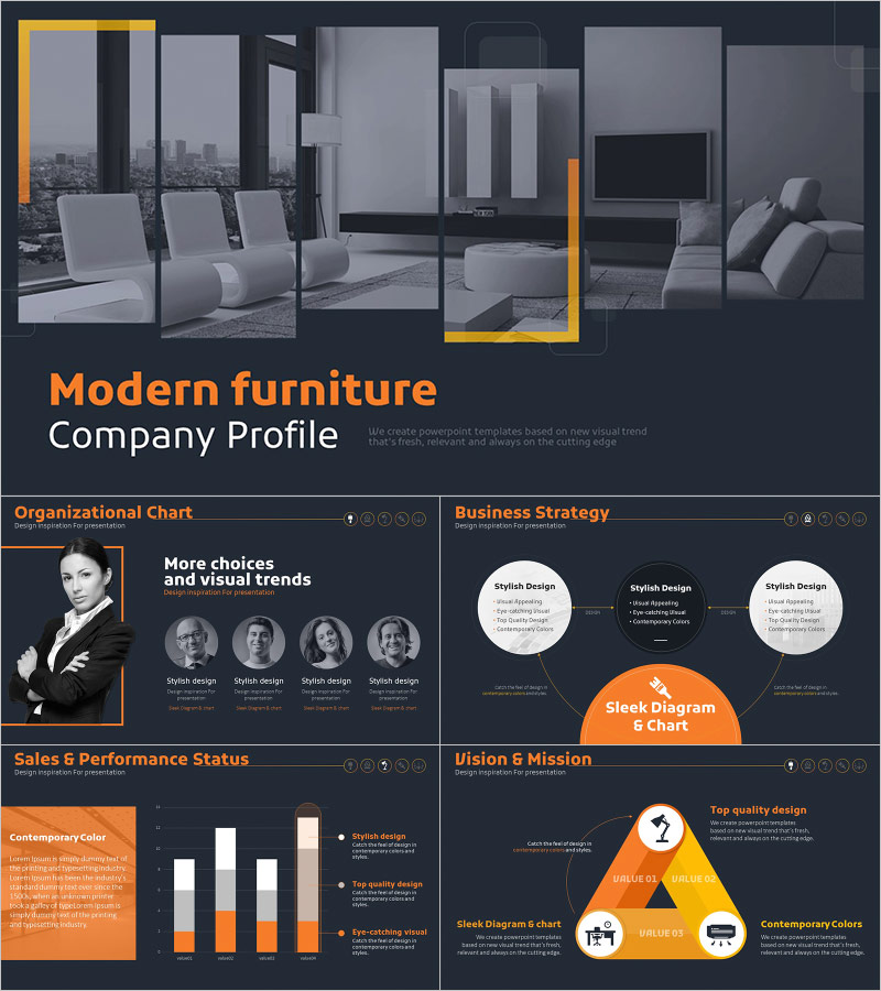 Modern House Company Profile PPT – Sleek Design and Intuitive Layout