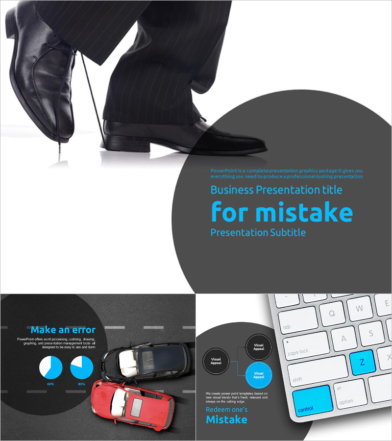 실수 테마의 피피티 – 감성적인 메시지를 전달하는 ZEN형 슬라이드