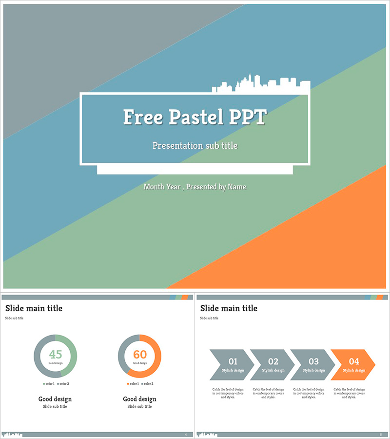 무료 파스텔 프레젠테이션 템플릿