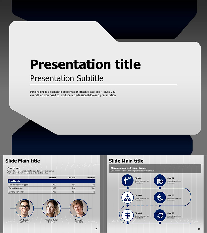 Steel Moving PowerPoint Template – Emphasizing Natural Flow in Presentations
