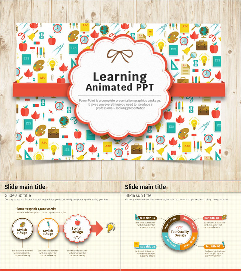 교육용 카드 애니메이션 프레젠테이션 – 동적인 학습 경험을 위한 슬라이드 템플릿