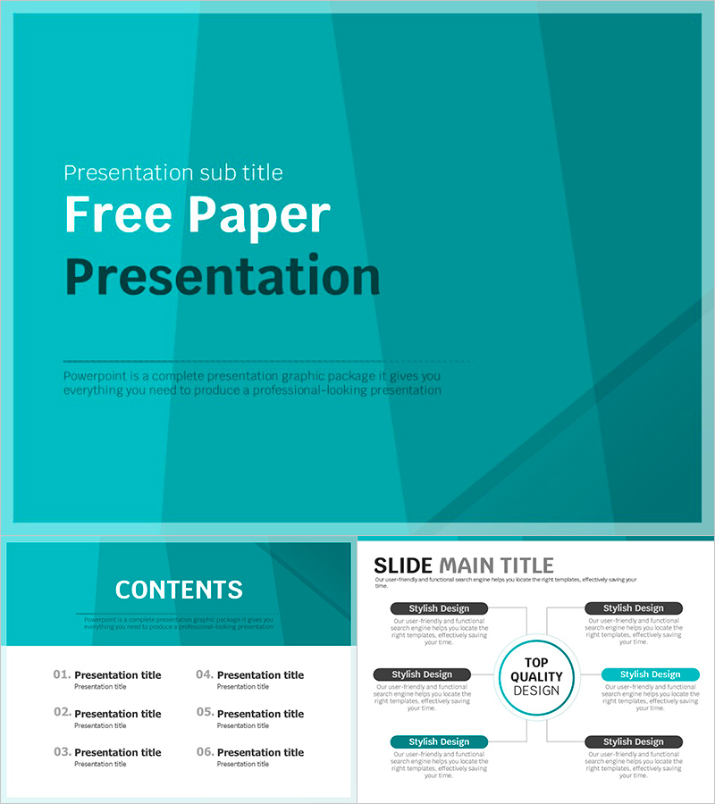 모던한 무료 페이퍼 프레젠테이션