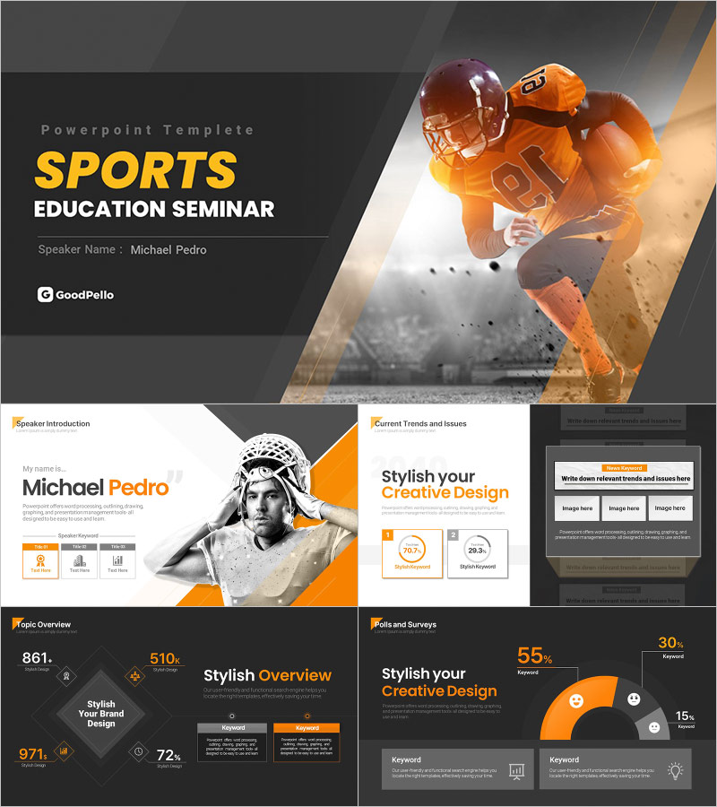 Sports Education Seminar Presentation Template – Clean and Professional Design