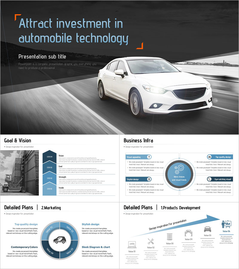 Car Technology Investor Pitch PPT Template – Innovative Presentation Design