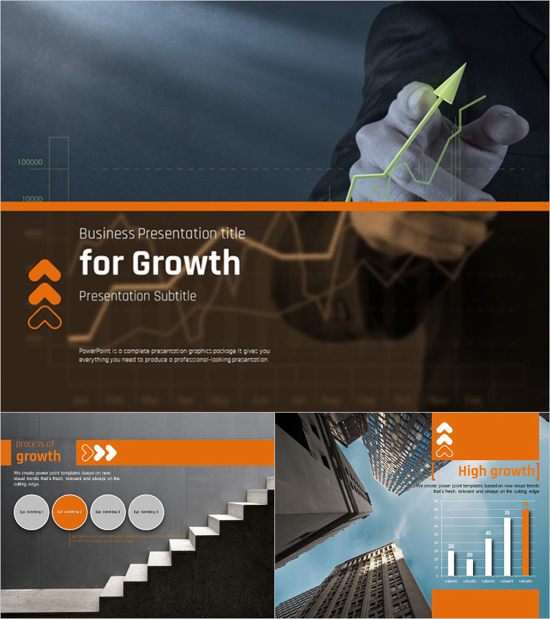 성장 및 발전 테마의 프레젠테이션 템플릿 – 감정적으로 전달하는 성장의 메시지