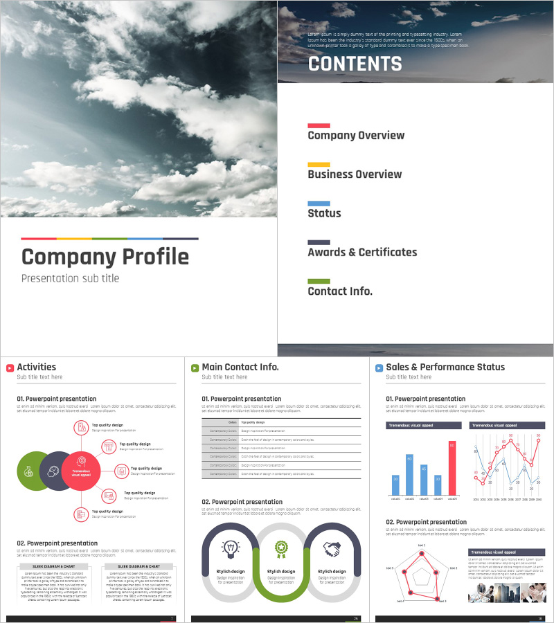 Simple Company Profile Vertical Template – Intuitive Design with Elegant Layout