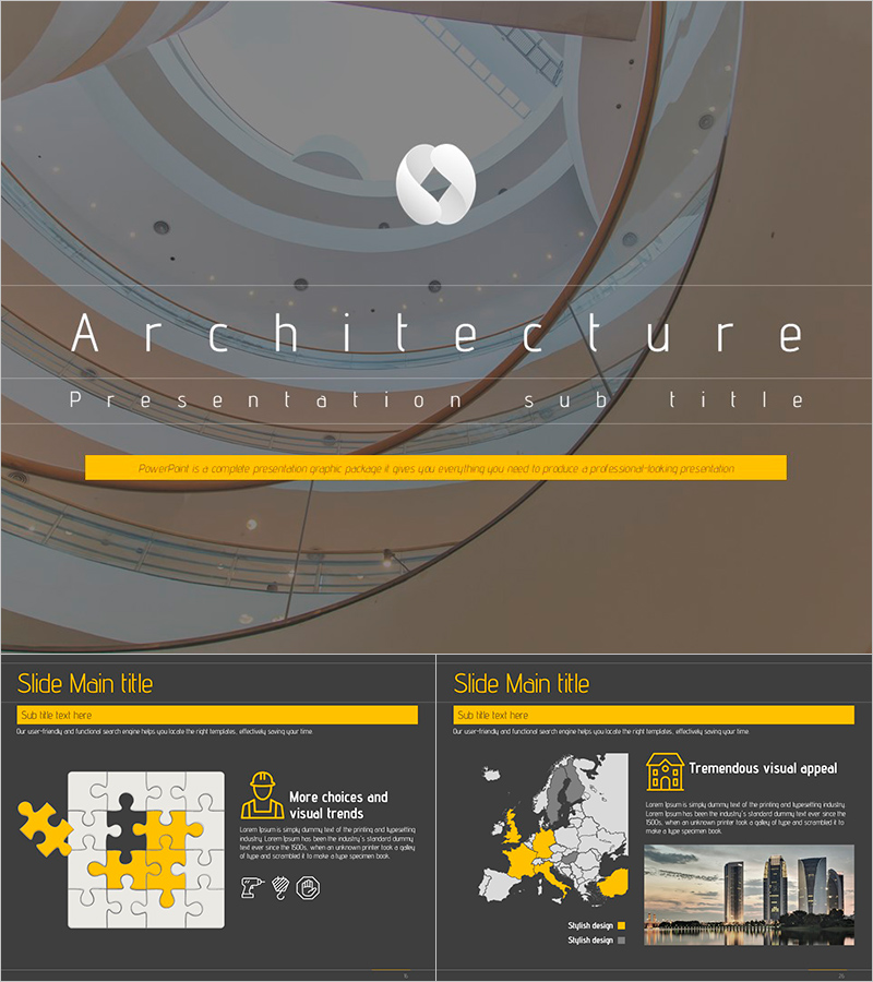 건설 회사 소개를 위한 애니메이션 피피티 템플릿 – 현대적 디자인으로 시선을 사로잡다