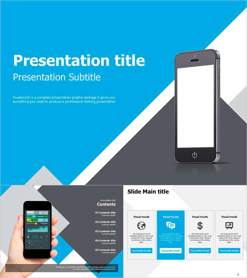 Blue Layout Moving Presentation Template – Dynamic Displays with Smooth Transitions