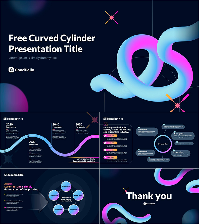 Minimal Curved Cylinder Free Template