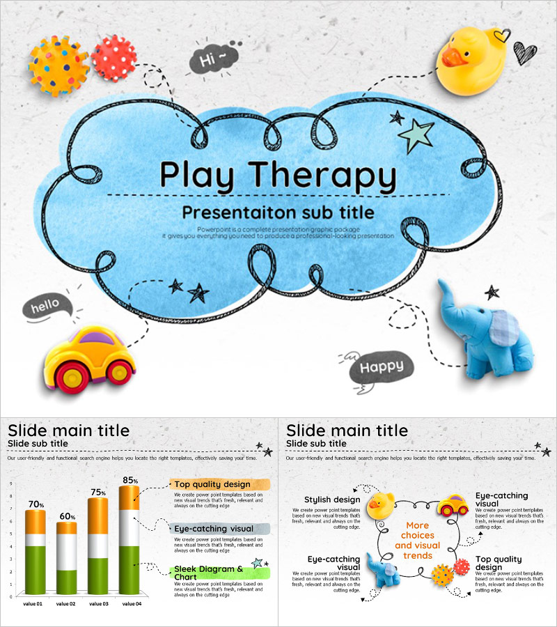 놀이 교육 애니메이션 프레젠테이션 템플릿 – 시각적인 몰입감을 위한 동적 디자인
