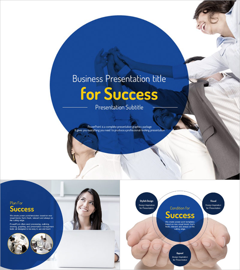 성공 중심 ZEN 프레젠테이션 템플릿 – 긍정적인 메시지 전달