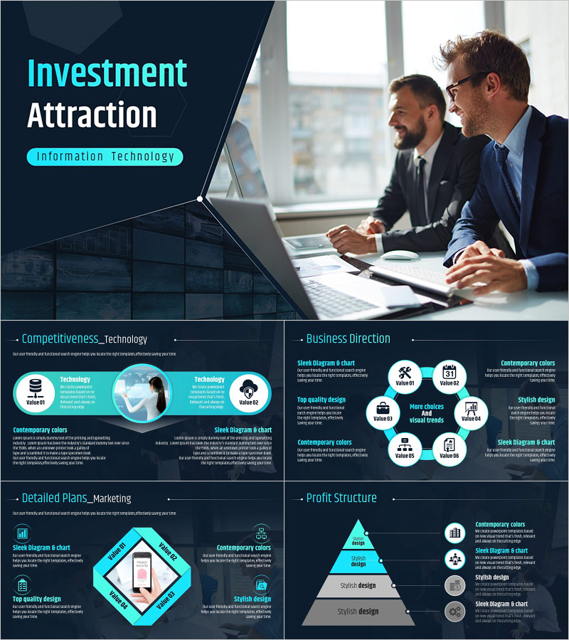 IT Investment Presentation Template – Modern Teal Design