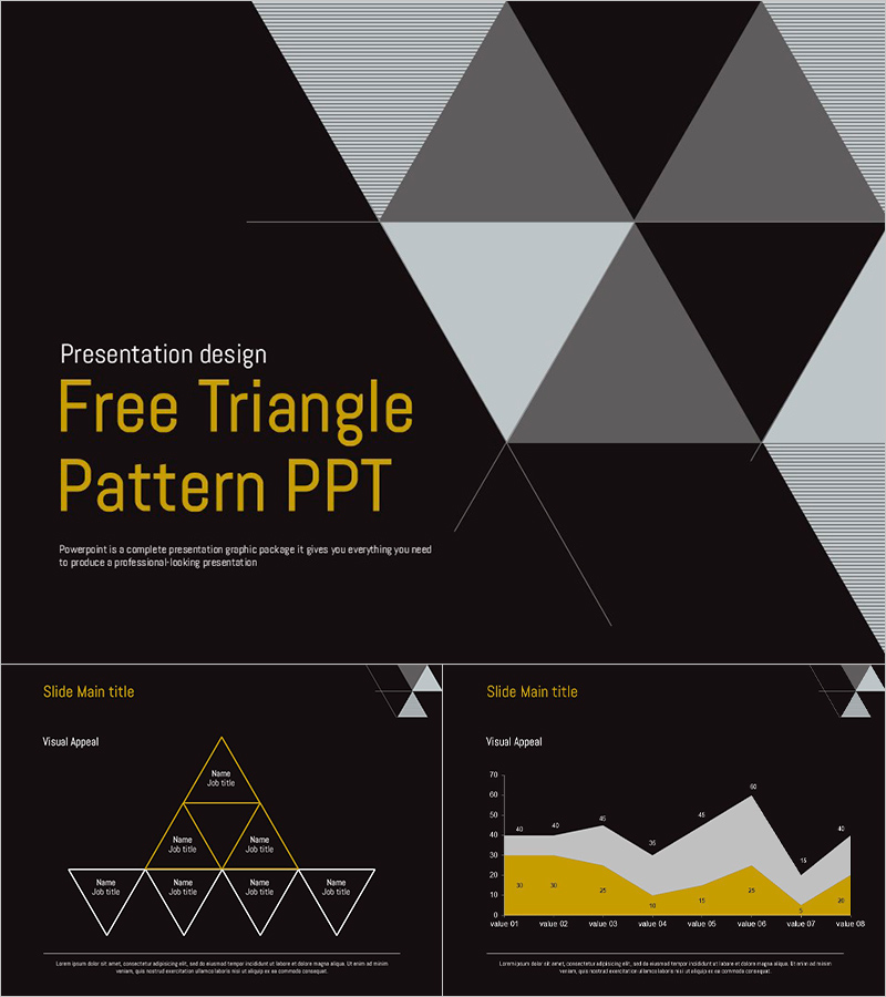 독창적인 세모 패턴 무료 템플릿