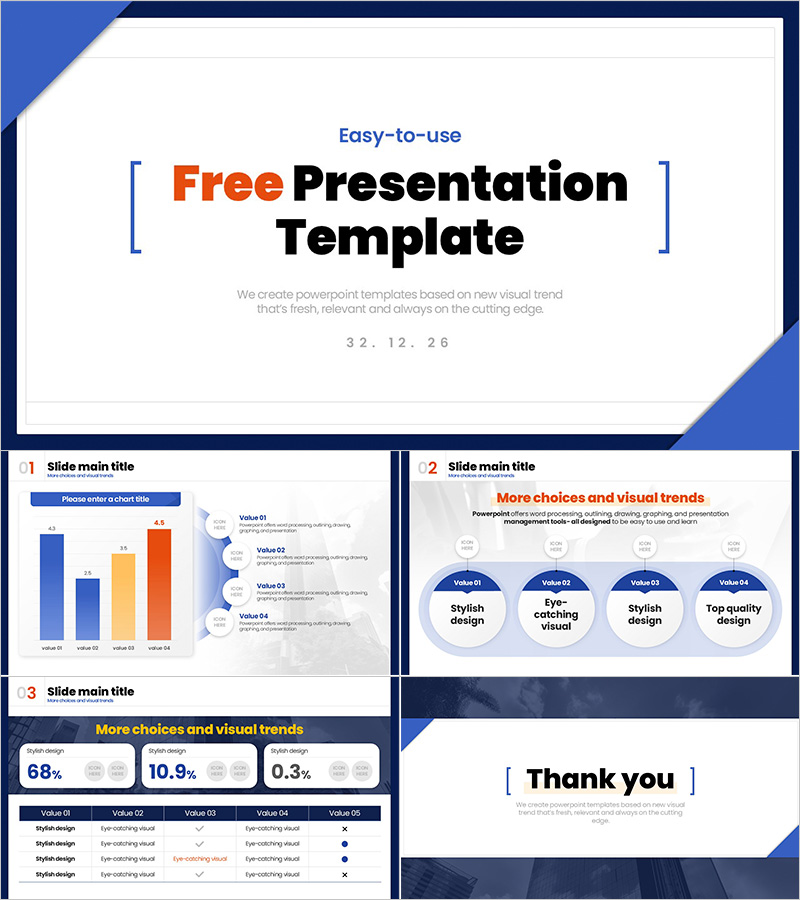 Business-friendly Blue Free Template