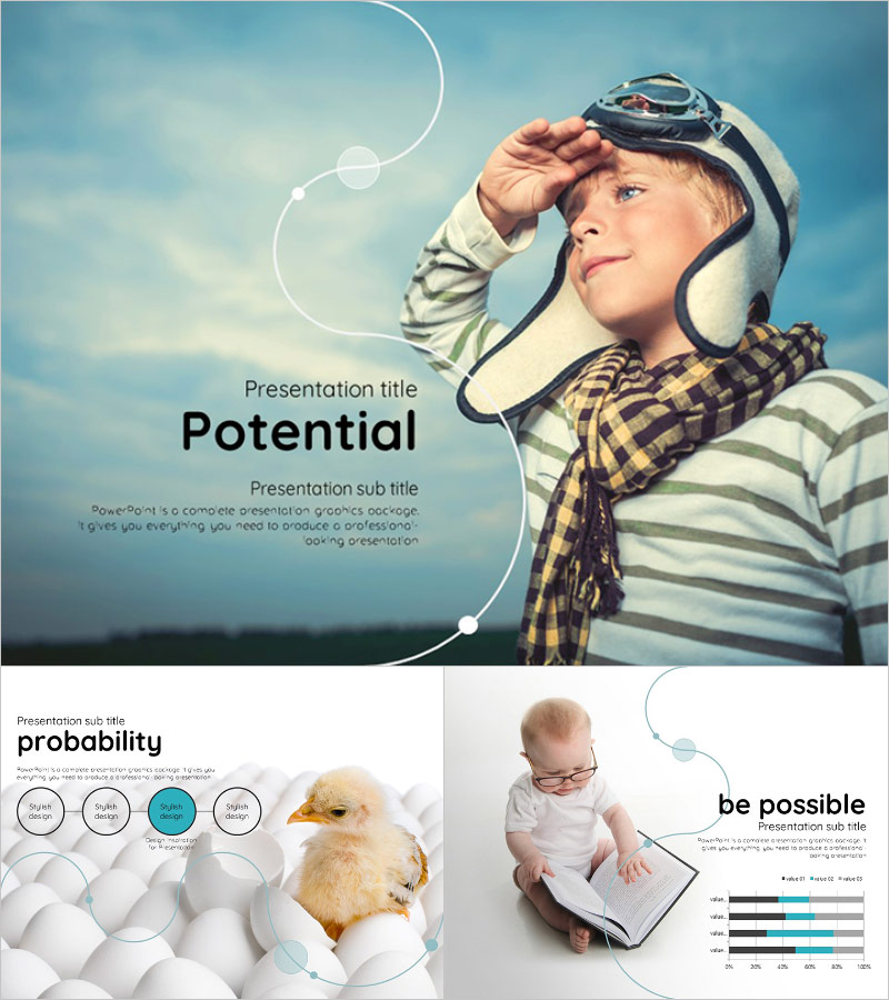 잠재력 피피티 템플릿 – 가능성을 드러내는 감성 디자인