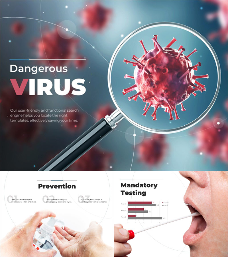 위험 바이러스 PPT – 감성적으로 전하는 경각심