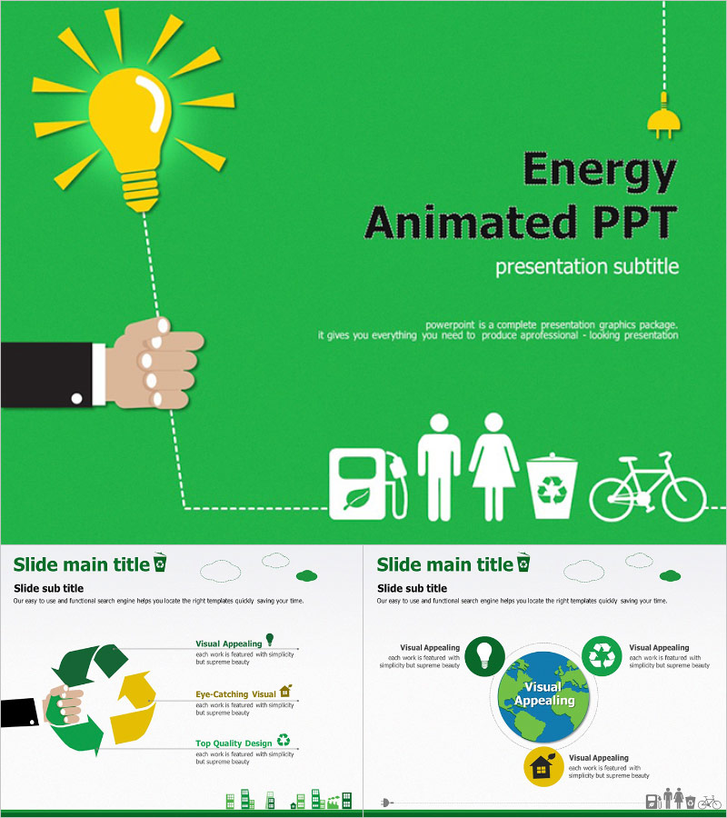Energy Animated PowerPoint Template – Captivating Design for Visual Engagement