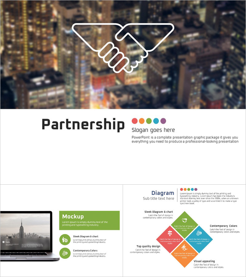 파트너쉽 애니메이션 PPT 템플릿 – 동적인 디자인으로 끌어오는 시각적 몰입감