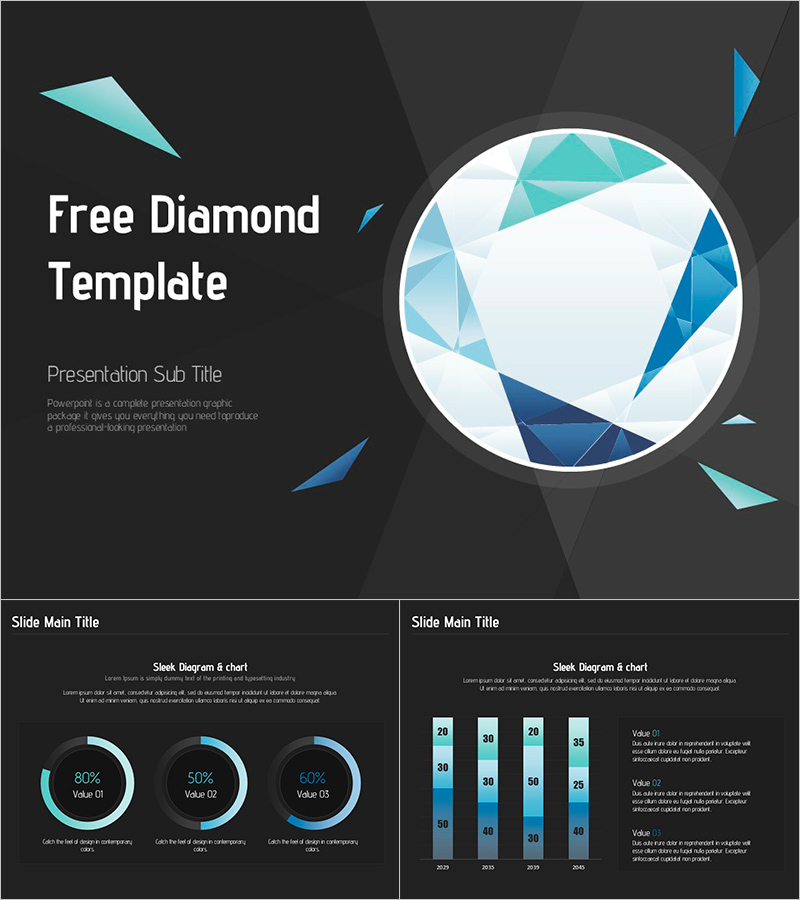 고급스런 다이아몬드 무료 템플릿