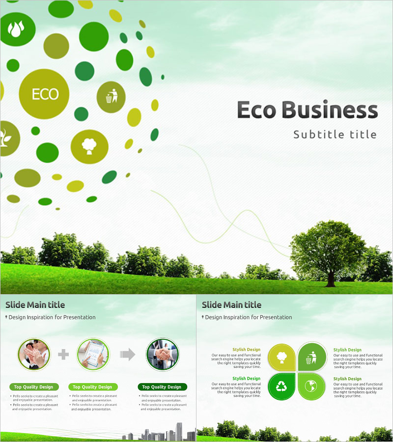 에코 비지니스 애니메이션 템플릿 – 지속 가능한 메시지를 전달하는 디자인