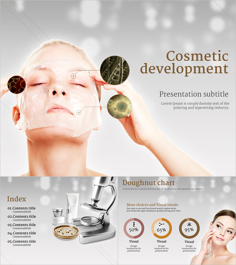 스킨케어 연구 애니메이션 템플릿 – 동적 효과로 화장품 메시지를 전달하다