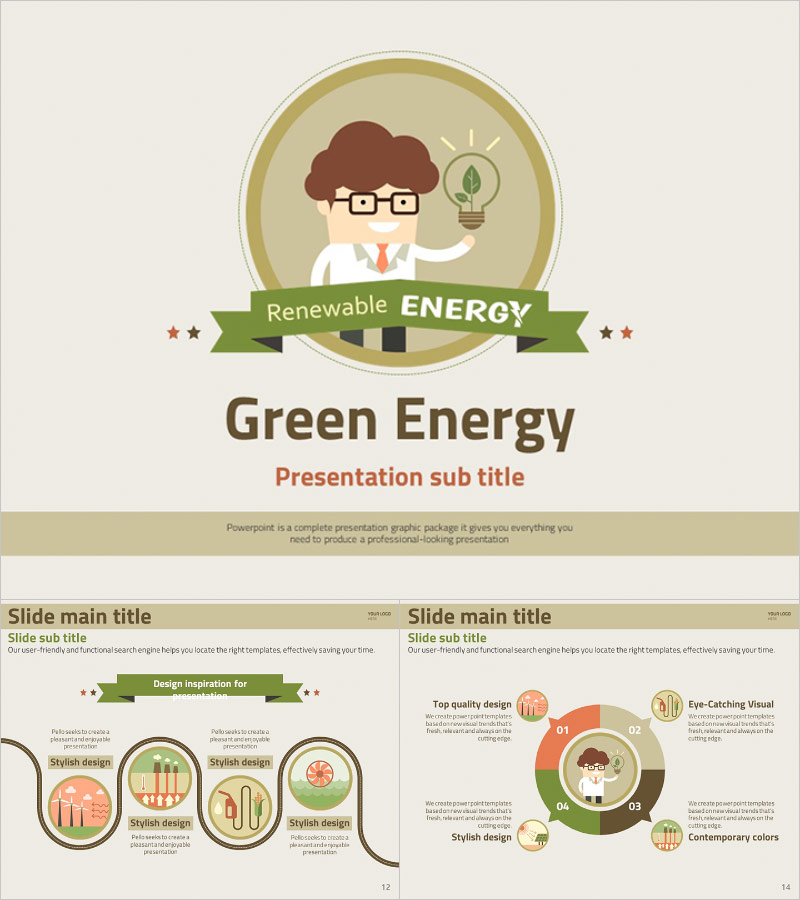 그린 에너지 애니메이션 템플릿 – 몰입감을 높이는 동적 디자인