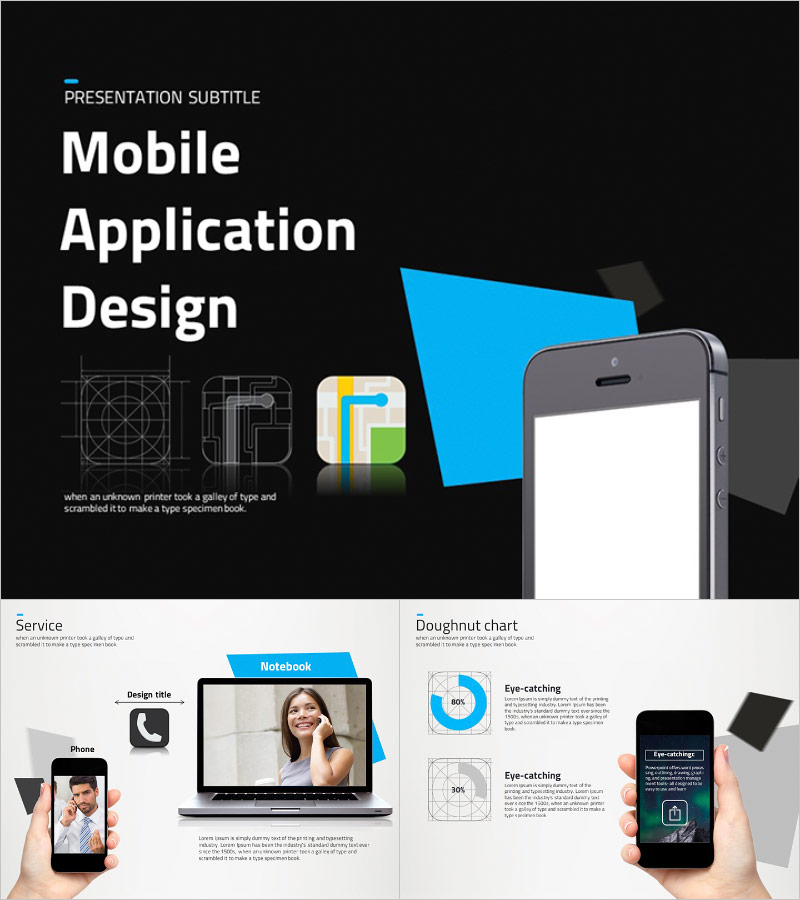 어플리케이션 제작을 위한 애니메이션 PPT 템플릿 – 동적 효과로 시선을 끄는 전문 디자인