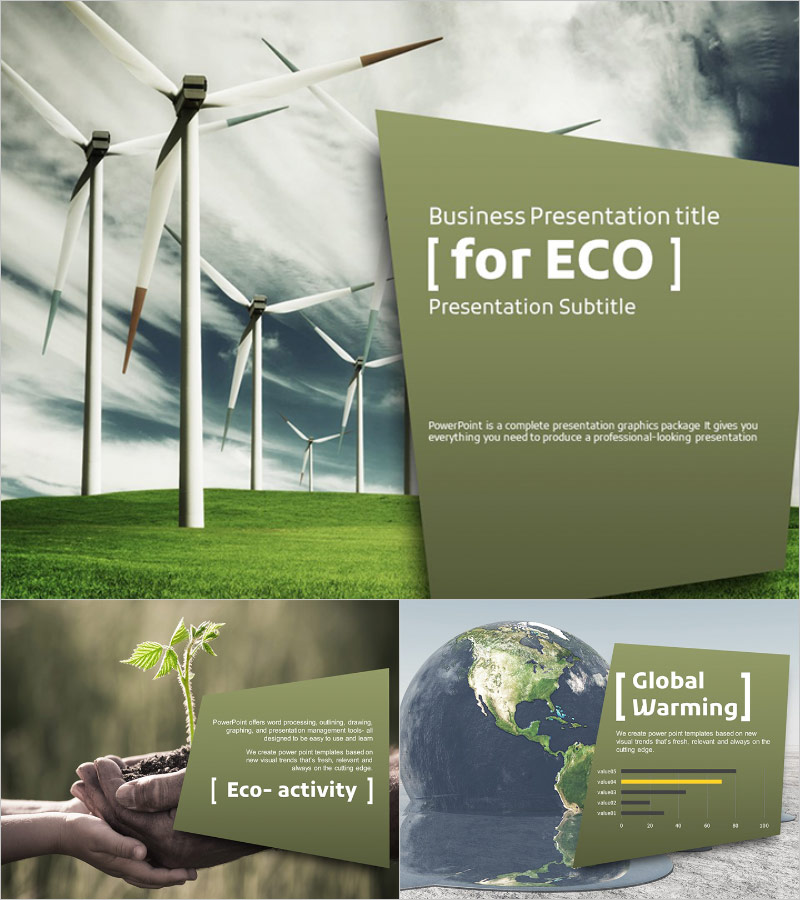 친환경 프레젠테이션 템플릿 – 지속 가능한 메시지를 담은 감성 디자인