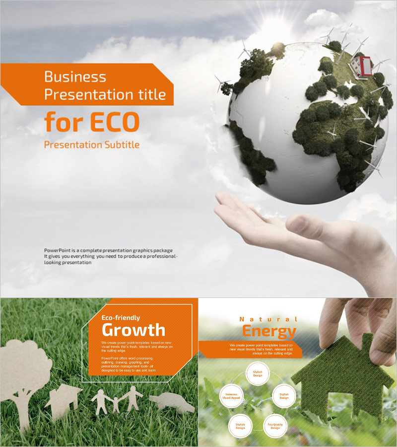친환경 비즈니스 피피티 템플릿 – 지속 가능한 미래를 위한 슬라이드 디자인