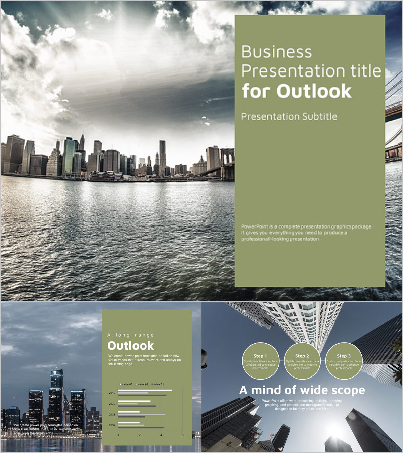 City Outlook Presentation Template – Emotionally Conveying Business Insights