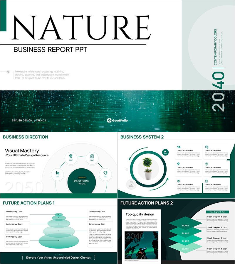 Environmental Business Report Template – Modern and Stylish Design