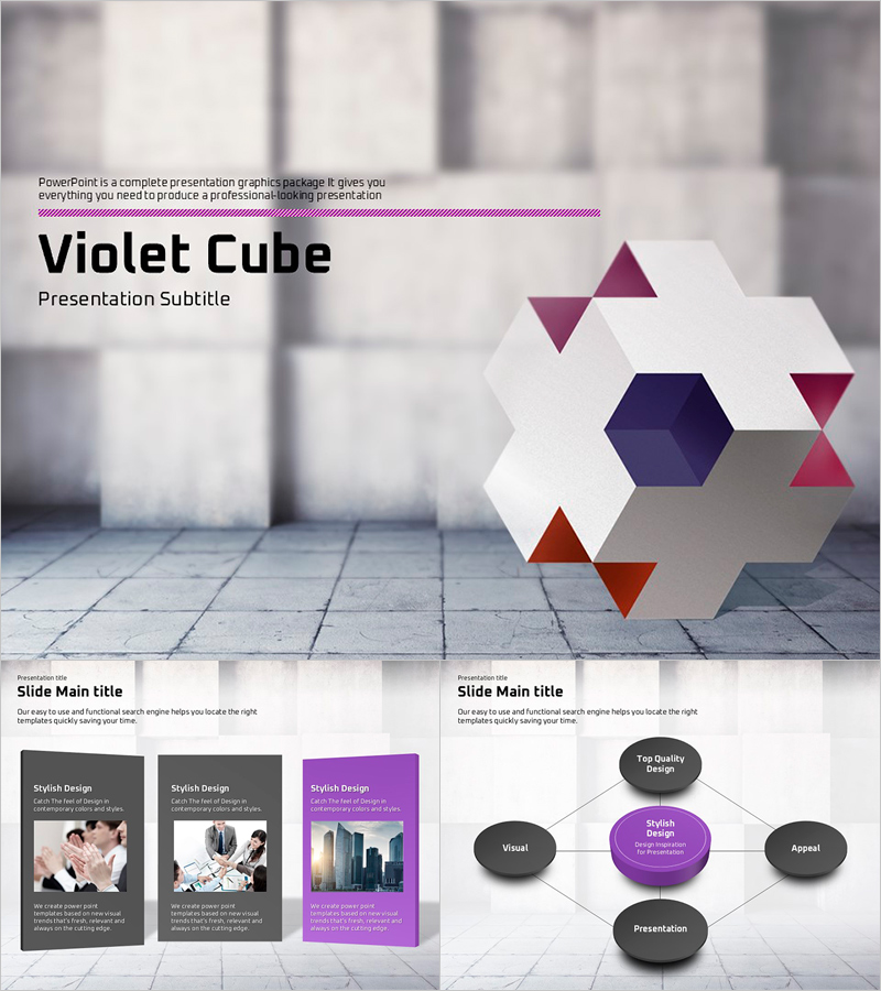 Violet Cube Animated Template – Eye-Catching Dynamic Design