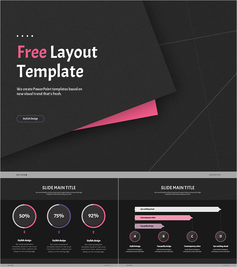 세련된 레이아웃 무료 PPT 템플릿