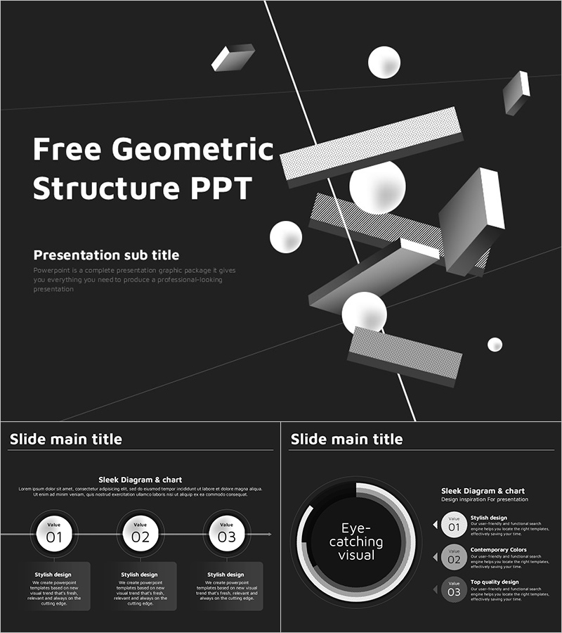 모던한 기하학 무료 PPT 템플릿