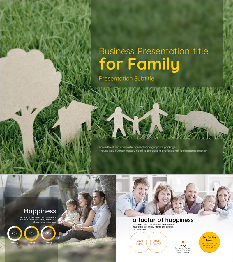 Family-Themed ZEN Presentation Template – Design Emphasizing Love and Communication