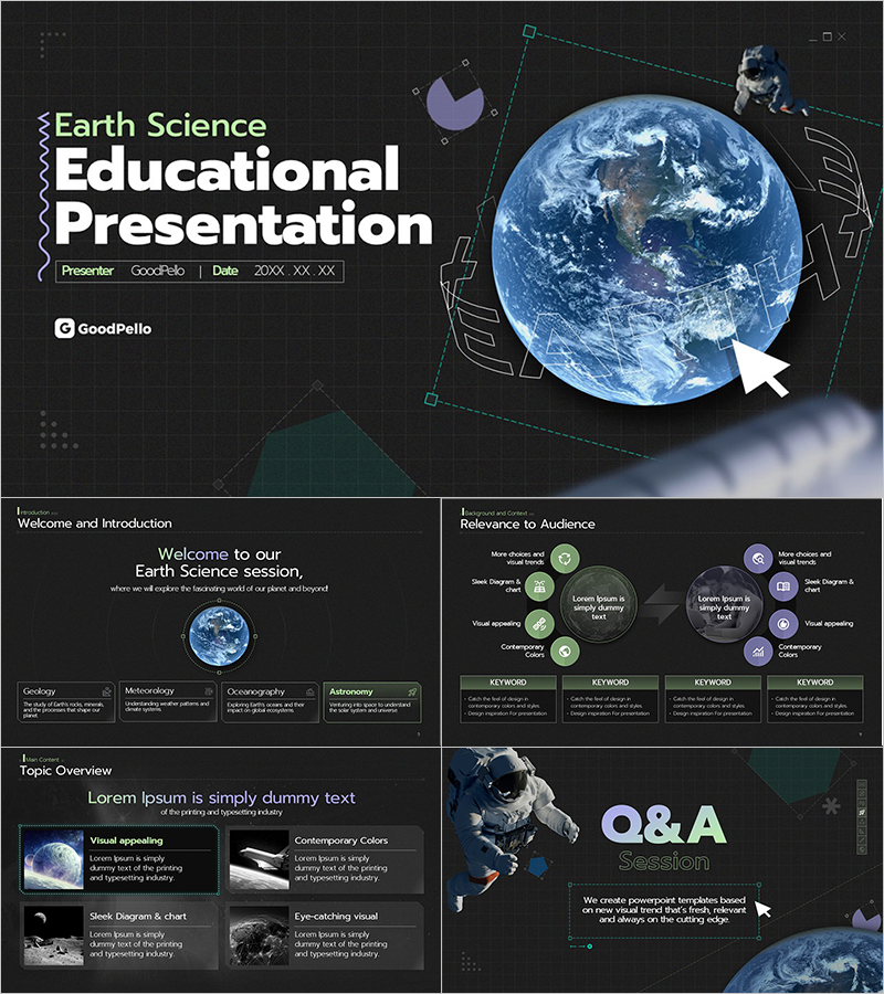 Earth Science Education Seminar Template – Modern Design with Visual Elements