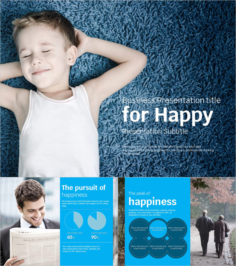 행복 피피티 – 감성을 전달하는 ZEN형 프레젠테이션 템플릿