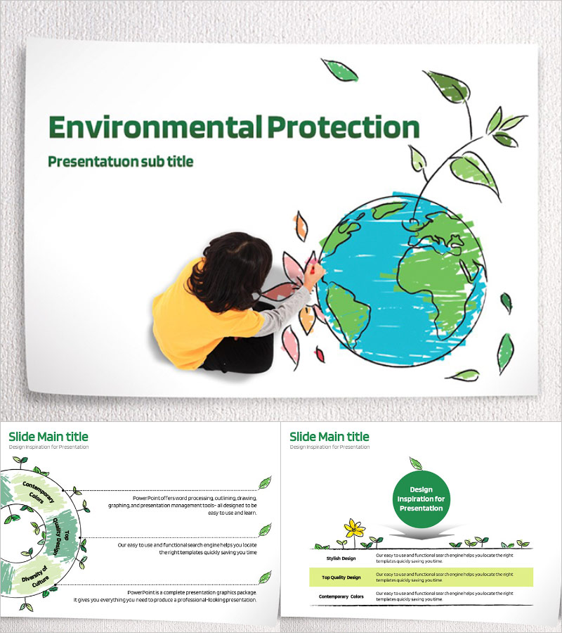 환경보호 애니메이션 PPT 템플릿 – 시선을 사로잡는 동적 디자인