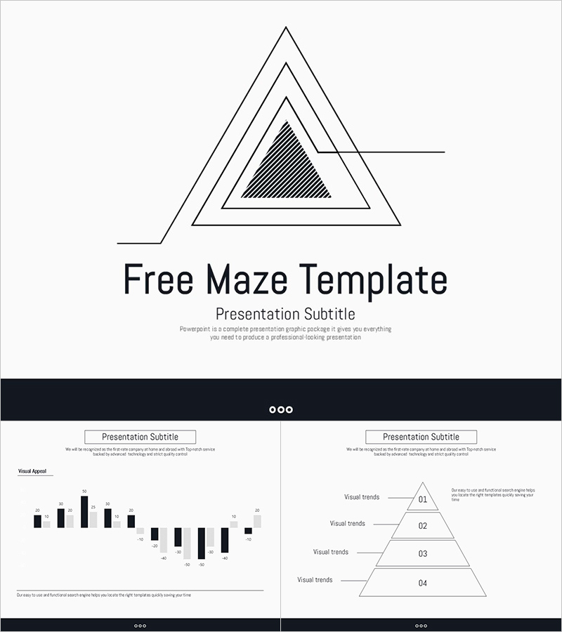 깔끔한 미로 테마 무료 PPT 템플릿