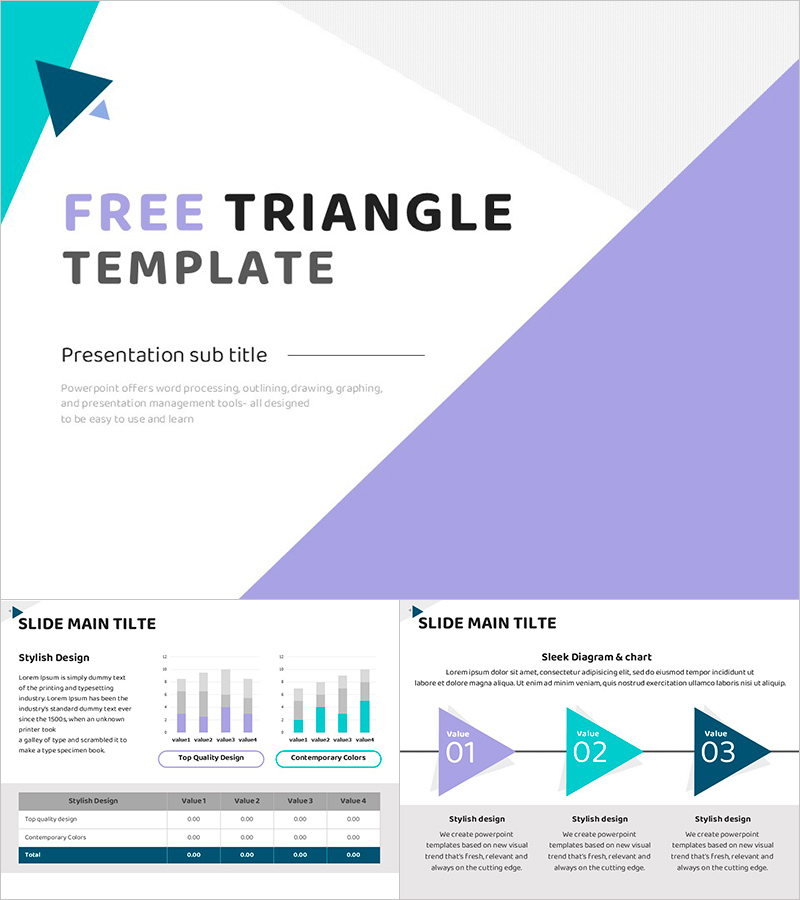 다양한 연출이 가능한 무료 삼각형 템플릿