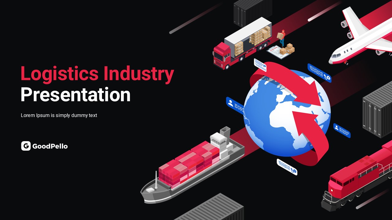 물류 산업 PPT 템플릿 – 효율적이고 직관적인 디자인
