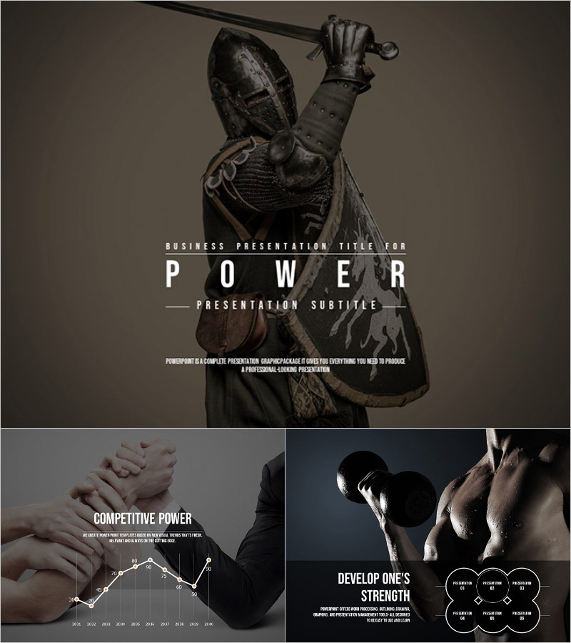 힘에 관한 ZEN 프레젠테이션 템플릿 – 강력한 메시지를 전달하는 감성 디자인