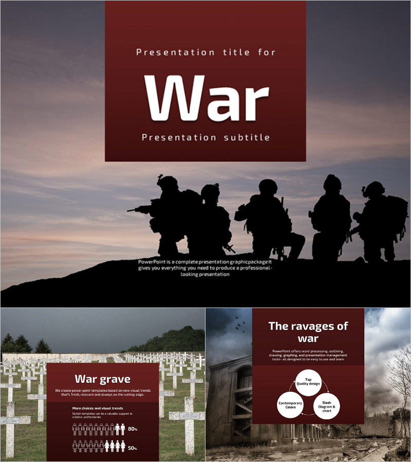 War PPT – Emotional Template to Convey Winning Messages