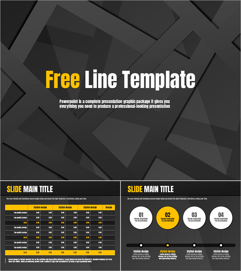 모던한 라인 무료 템플릿
