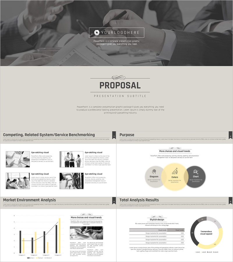 모던 클래식 제안서 템플릿 – 세련되고 전문적인 디자인