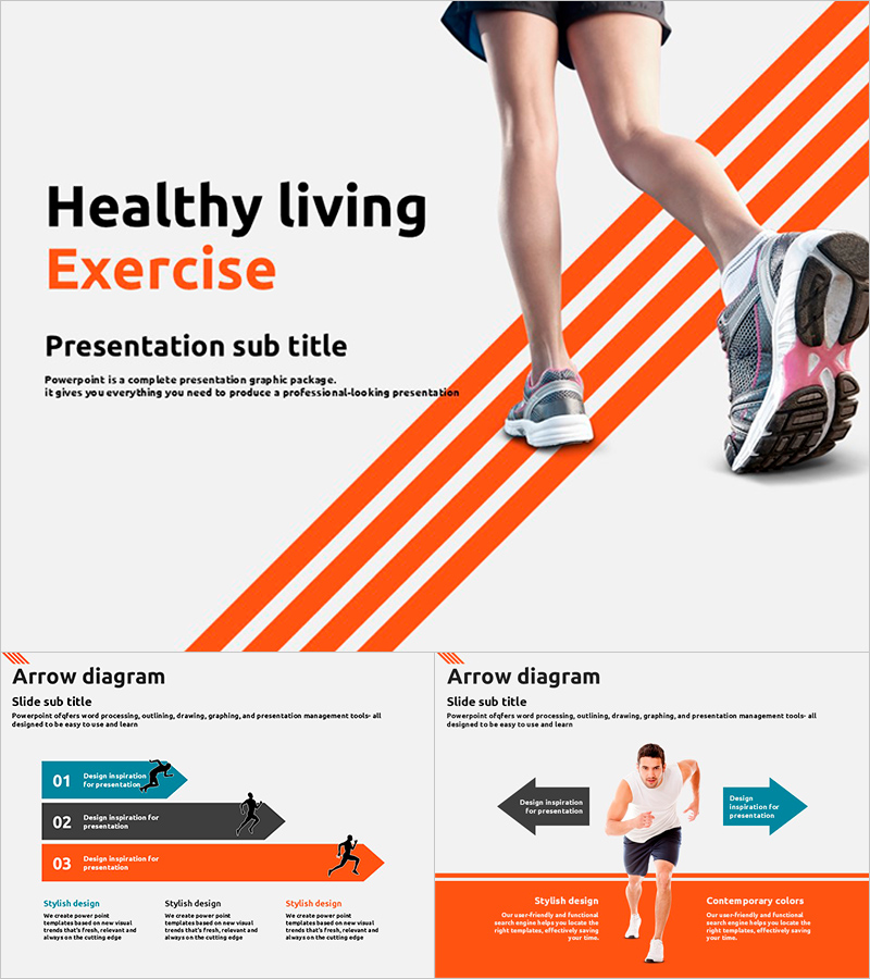 운동 애니메이션 템플릿 – 동적 효과로 건강한 삶을 표현하다